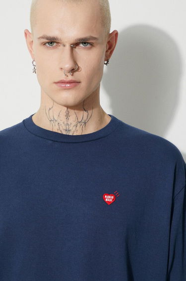 T-shirt Human Made Graphic Long Sleeve T-Shirt Blå | HM26CS009, 4