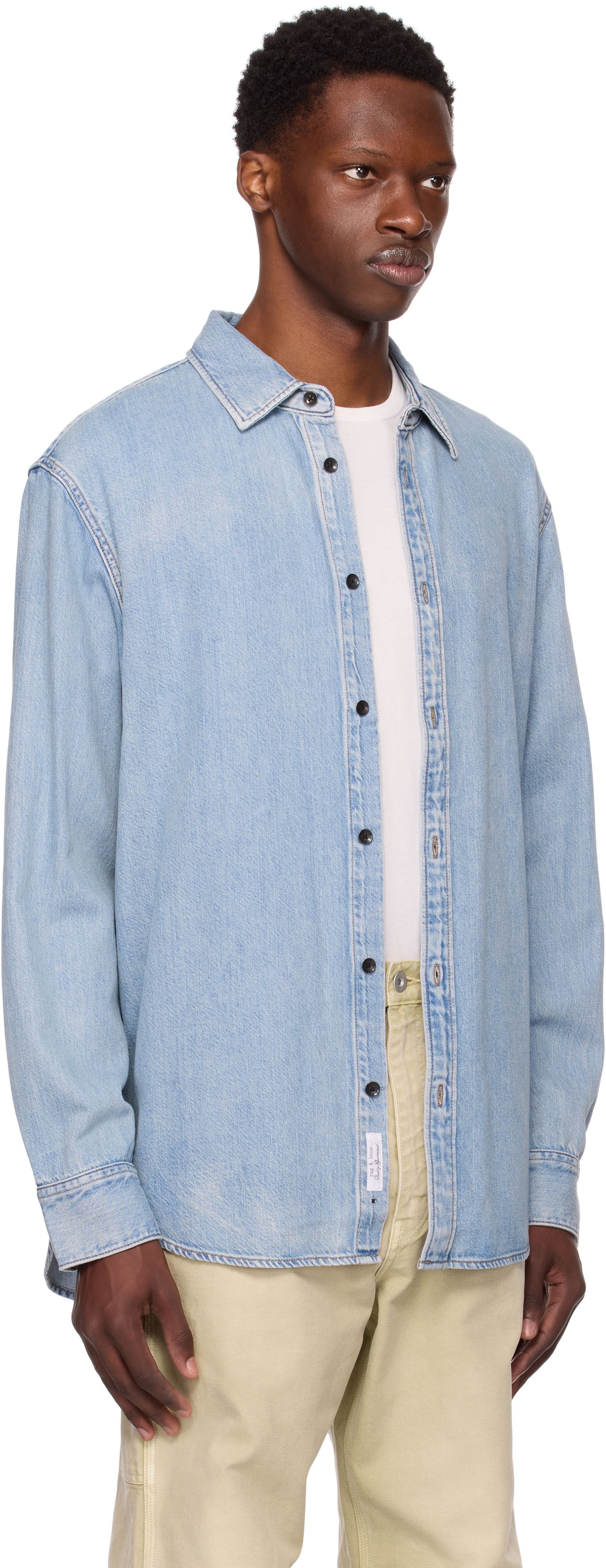 Skjorte rag & bone Rag & Bone Finch Denim Shirt Blå | MED25PA016FWSU, 1