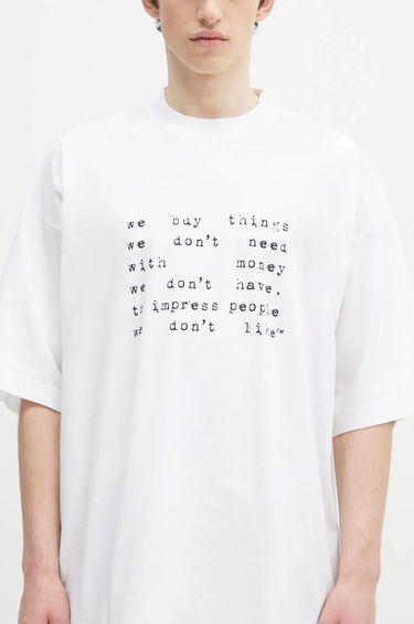 T-shirt VETEMENTS Oversized Print T-Shirt Hvid | UA66TR625W, 3