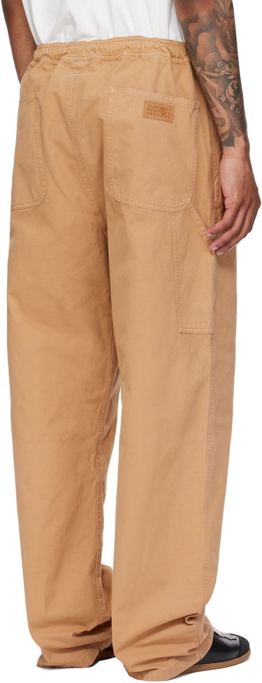 Bukser Maison Margiela MM6 Maison Margiela Canvas Trousers Beige | SH0KA0048 S78548, 2