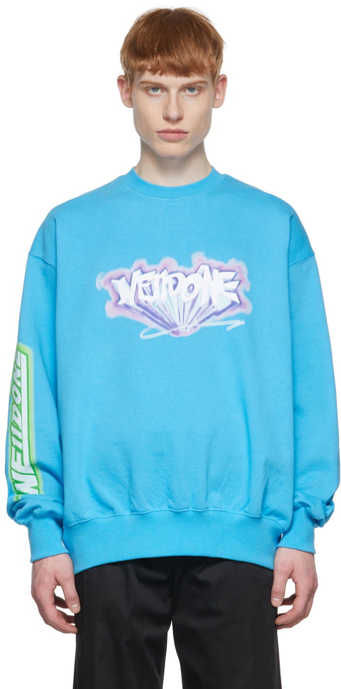 Sweatshirt We11done We11done Cotton Sweatshirt Blå | WD-TS1-22-684-U-BL, 0