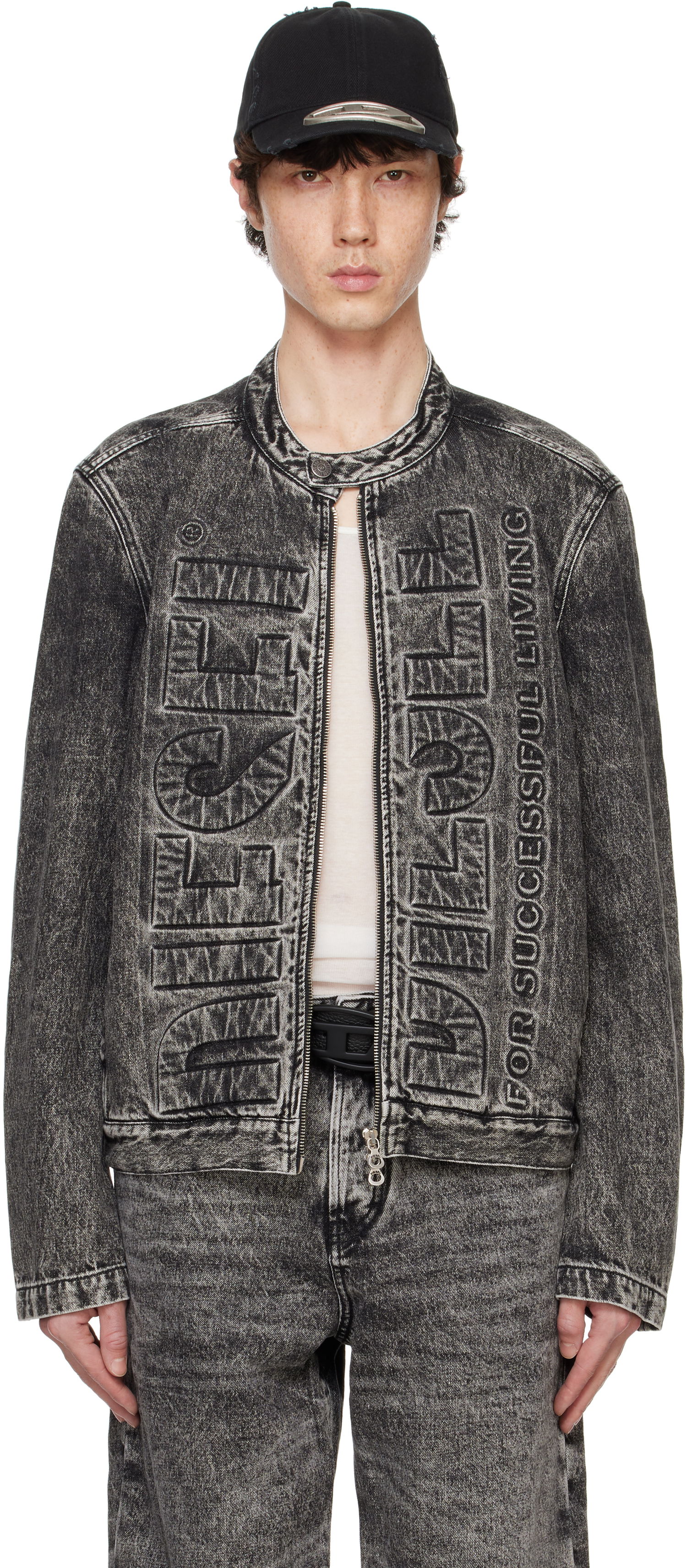 Bomberjakke Diesel Denim Jacket D-Glory-S1 Sort | A15242-0CBDE-02, 0