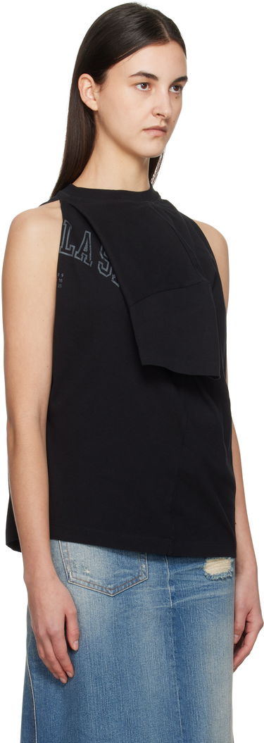 Tanktop Maison Margiela MM6 Maison Margiela Dual Wear Varsity Print Tank Top Sort | S52NF0012 M20050, 1