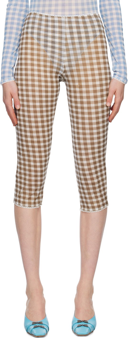 Bukser Acne Studios Check Trousers Beige | A80096-, 0