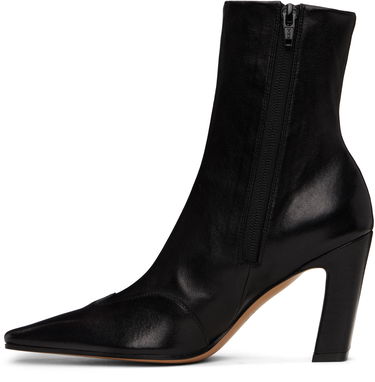 Sneakers og sko Khaite Khaite Nevada Stretch High Heel Boots Sort | F1067-836, 2
