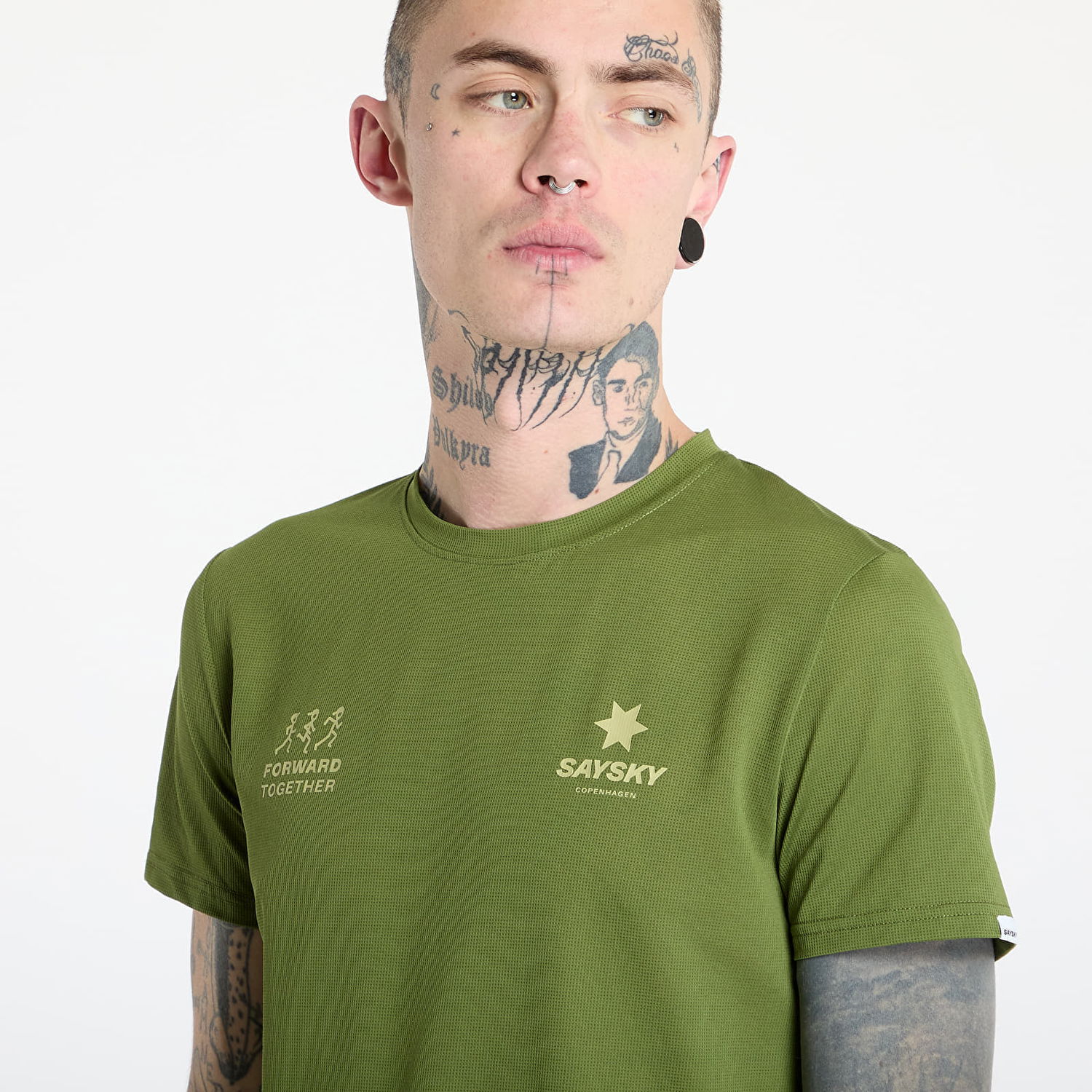 T-shirt Saysky SAYSKY Statement Combat T-Shirt Grøn | NMRSS31C313, 1