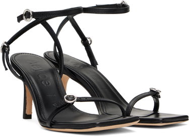 Tilbehør Aeyde Aeyde Hallie Leather Stiletto Heeled Sandals Sort | A11-HS-HTLS13ST134-FW24-800-007, 3