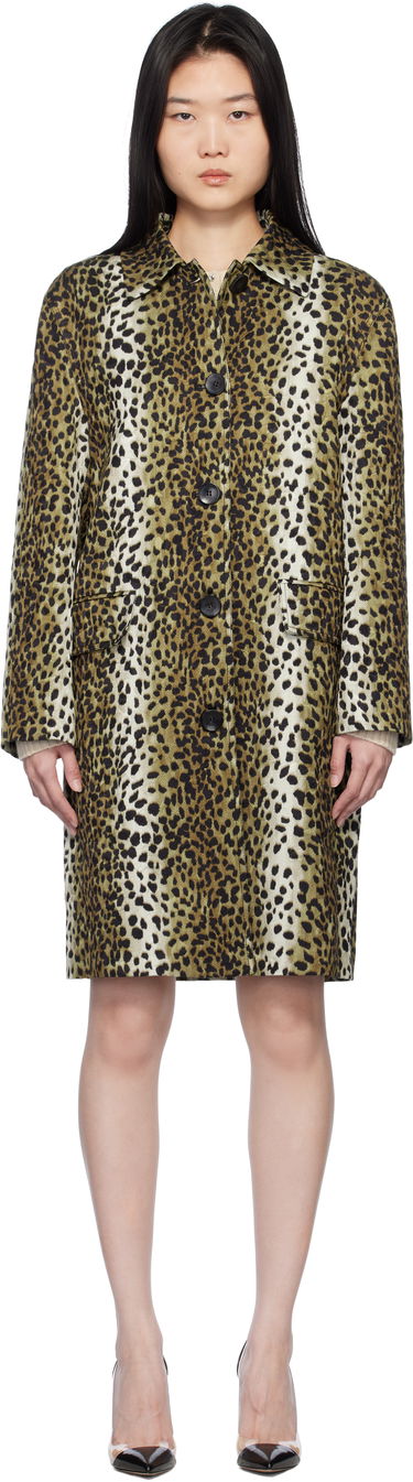 Frakker Blumarine Blumarine Printed Jacquard Coat Brun | P522S093A, 0