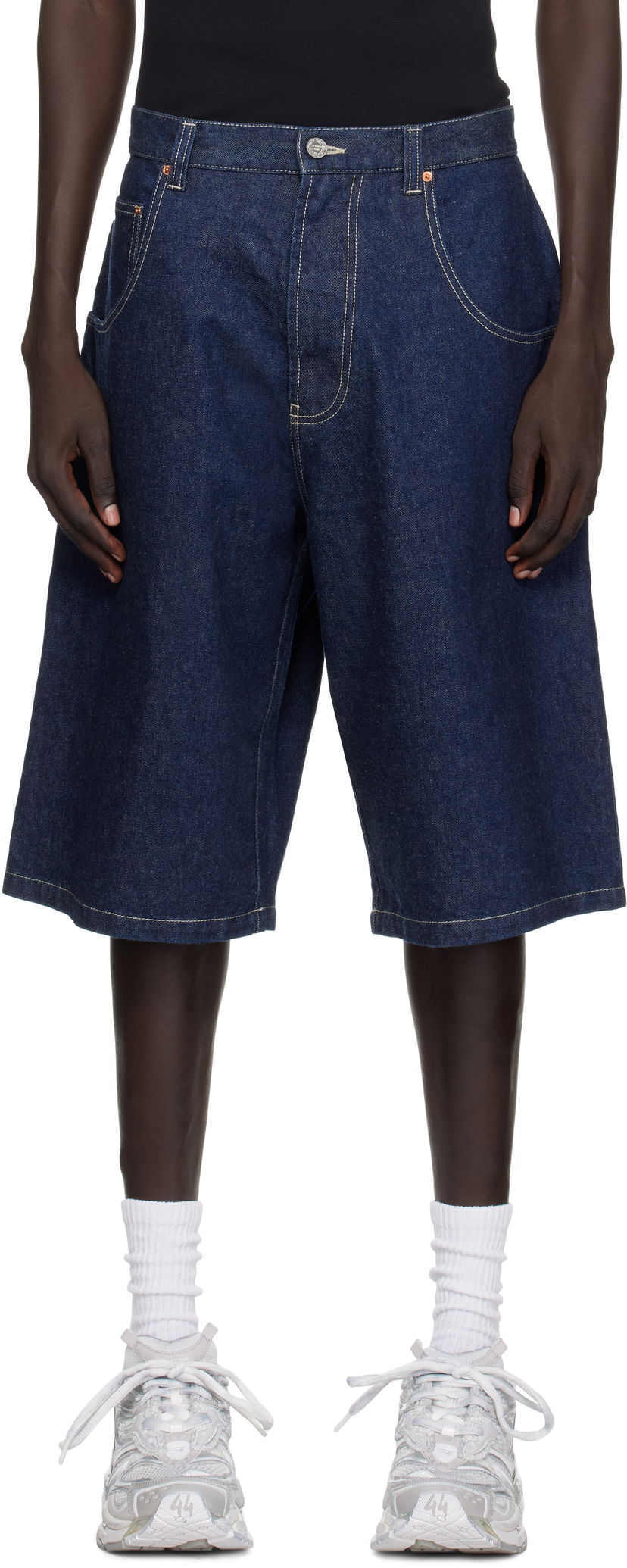 Shorts VETEMENTS Vetements Hip-Hop Denim Shorts Blå | UH76DP125N