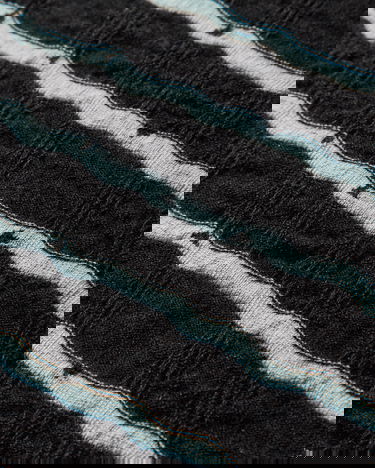 Tørklæde KIKO KOSTADINOV Tarr Night Sky Textured Patterned Scarf with Fringe Sort | KKAW25KN09 112, 4