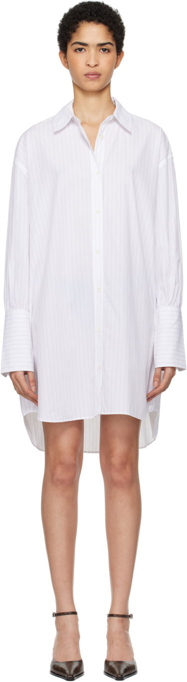 Skjorte Anine Bing ANINE BING Striped Lake Mini Shirt Dress Hvid | A-02-10562-MTL31, 0