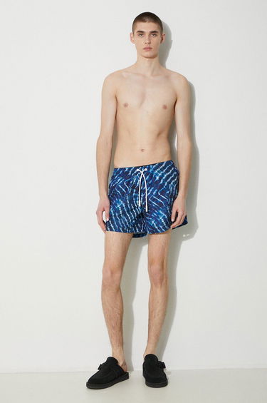 Badetøj Marcelo Burlon Aop Sound Waves Swim Shorts Blå | CMFA003S24FAB0024501, 1
