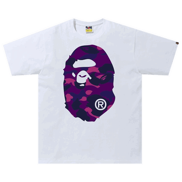 T-shirt BAPE Color Camo Big Ape Head Tee Hvid | 1G30 110 027 WHITE PURPLE, 0