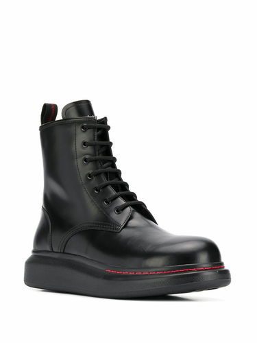 Sneakers og sko Alexander McQueen Alexander McQueen Leather Ankle Boots Sort | 586191WHX511000, 1