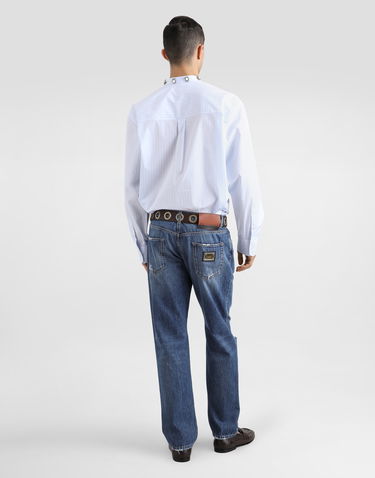Jeans Dolce & Gabbana Classic Cotton Jeans With Distressing Blå | GP02XDG8ME8S9001, 2