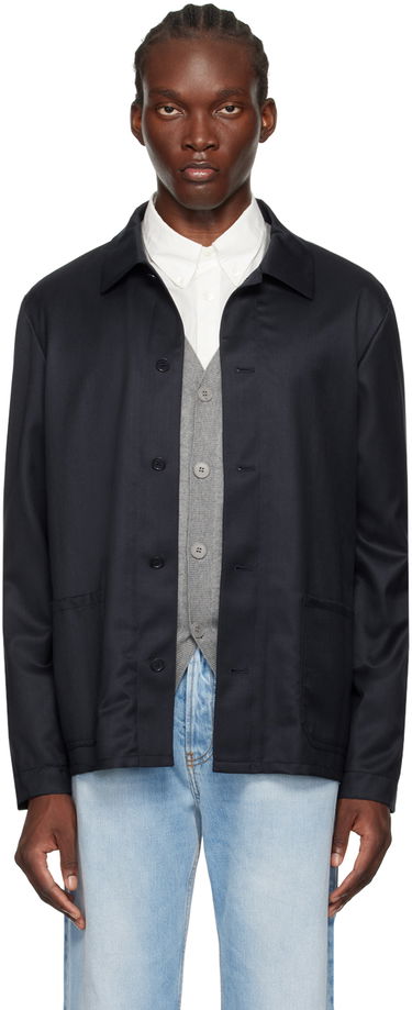 Jakke A.P.C. Navy Kerlouan Jacket Mørkeblå | WOAPO-H03053, 0