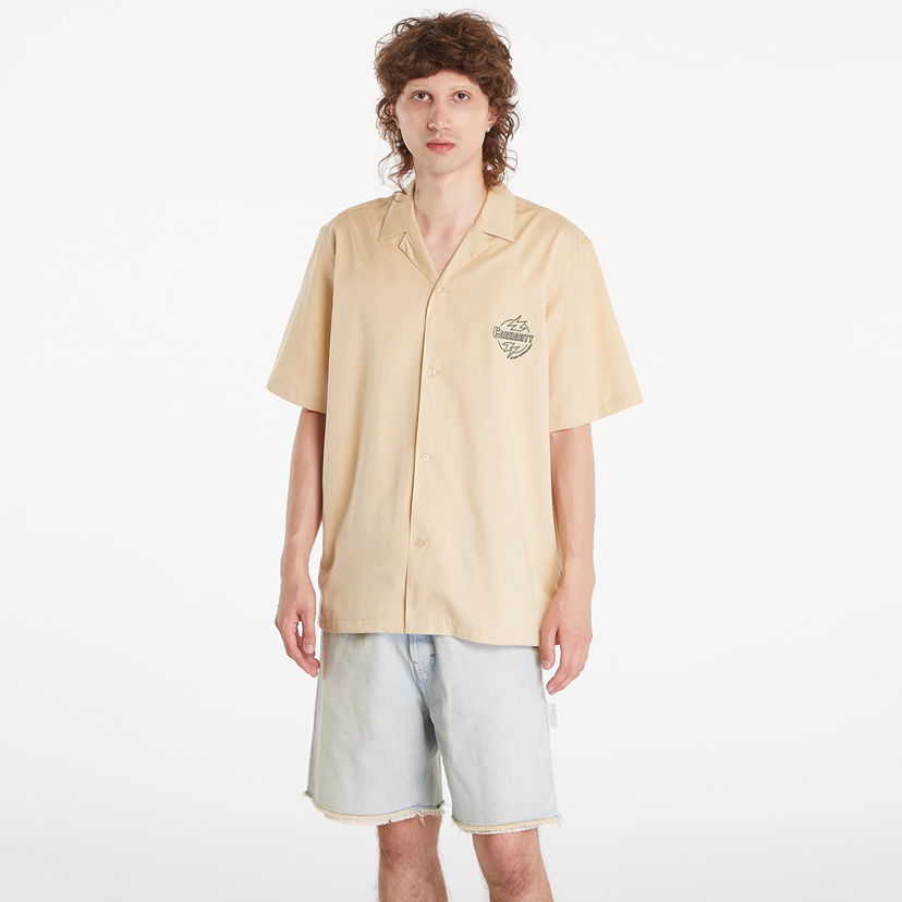 Skjorte Carhartt WIP Short Sleeve Ablaze Shirt UNISEX Beige | I033690.2BKXX