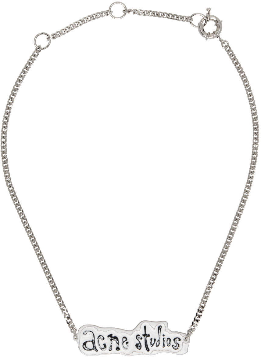 Tilbehør Acne Studios Silver Label Necklace Metalisk | C50378-, 0