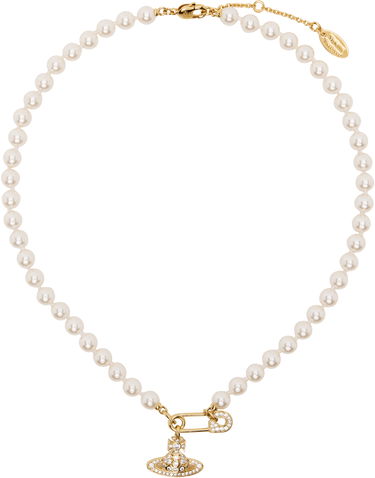 Halskæde Vivienne Westwood Pearl Necklace With Pendant Metalisk | 63010072-02R233-IM, 3
