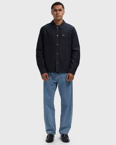 Skjorte Fred Perry Fred Perry Brushed Twill Overshirt Mørkeblå | M1723-608, 2