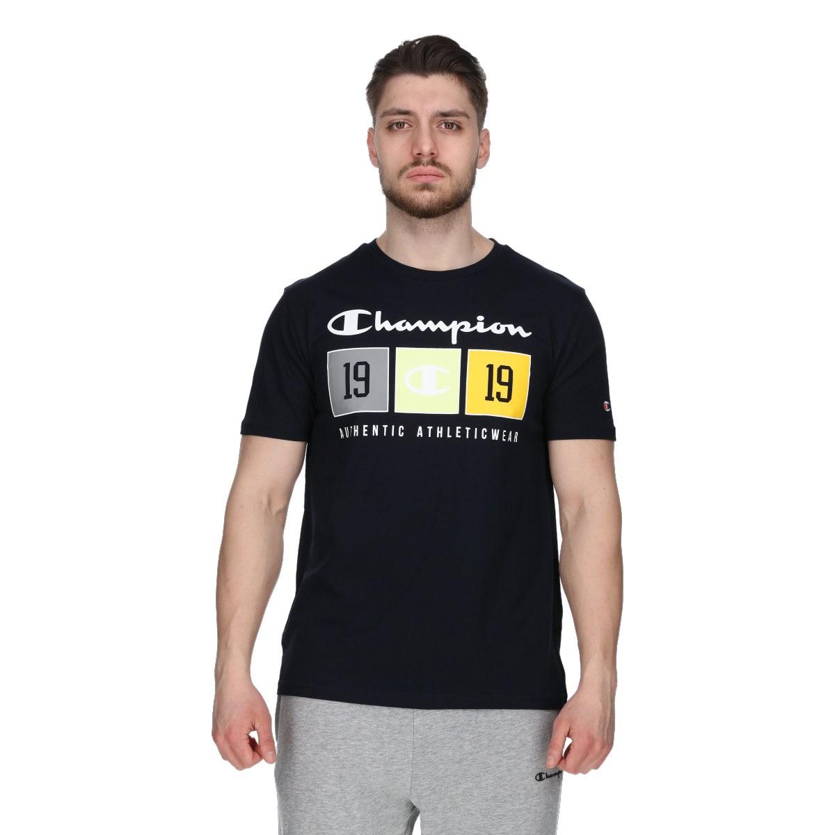 T-shirt Champion Crewneck T-Shirt with 'Authentic Athleticwear' Block Graphic Sort | 221479-BS501, 0