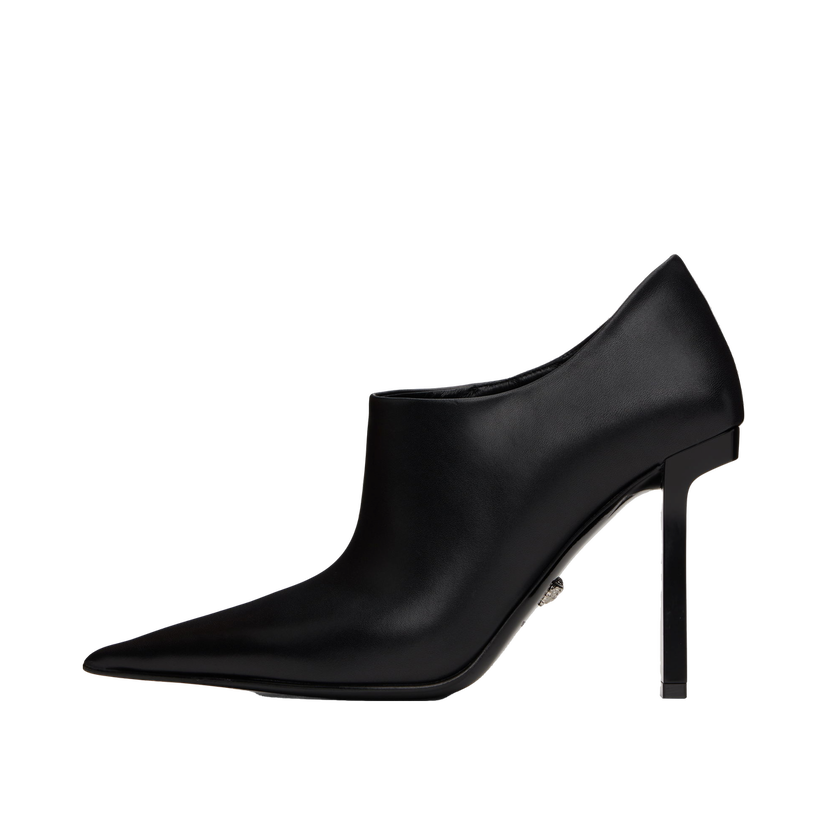 Sneakers og sko Versace Black Leather Pointed Toe Ankle Boots Sort | 1017822_DVT2P
