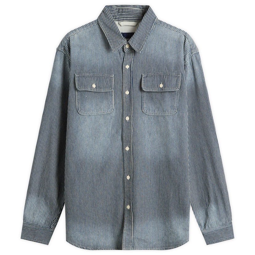 Skjorte thisisneverthat Hickory Denim Shirt Blå | TN253WSHTL05-IND