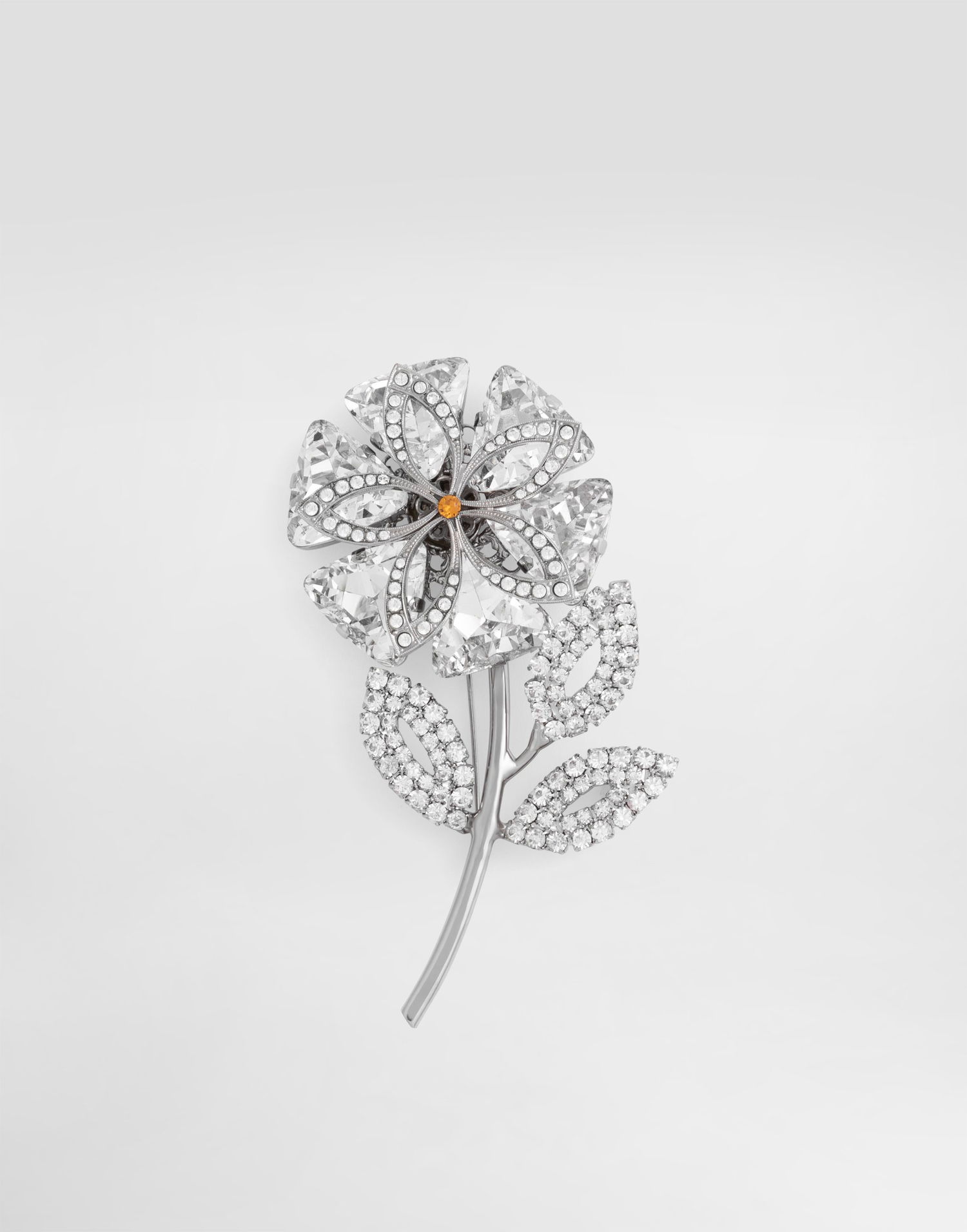 Stift Dolce & Gabbana Dolce & Gabbana Maxi Flower Rhinestone Brooch Metalisk | WPR7F4W111187655, 0
