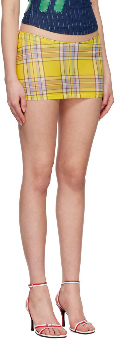 Nederdel Miaou Miaou Elektra Plaid Miniskirt Gul | 4014PM2DNP, 1