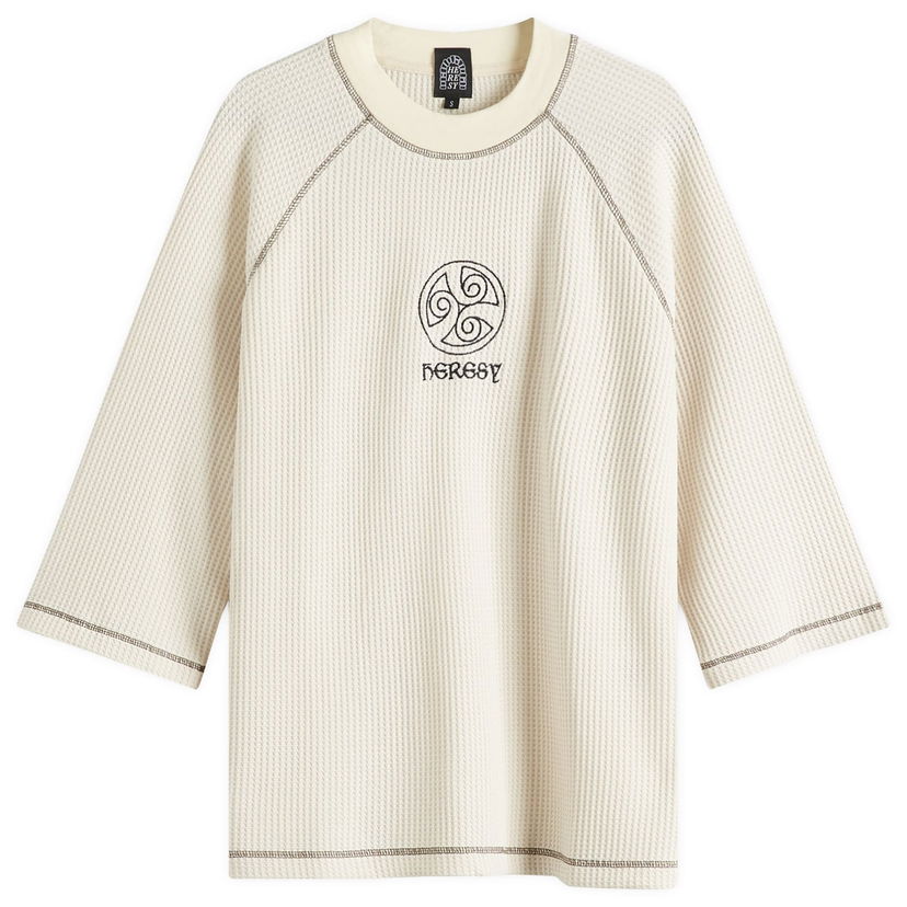 Sweater Heresy Heresy Tri-Spiral Waffle T-Shirt Beige | HSS25-T04-ECR