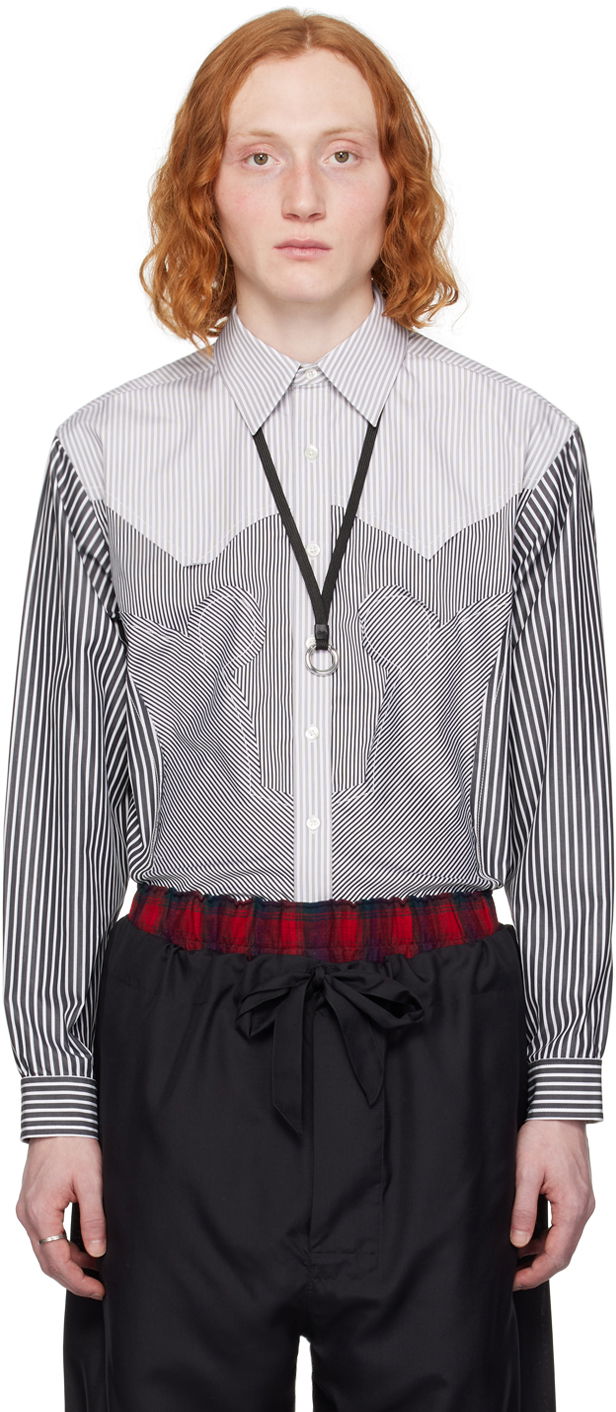 Skjorte Maison Margiela Patchwork Shirt Sort | S50DT0029 STZ129