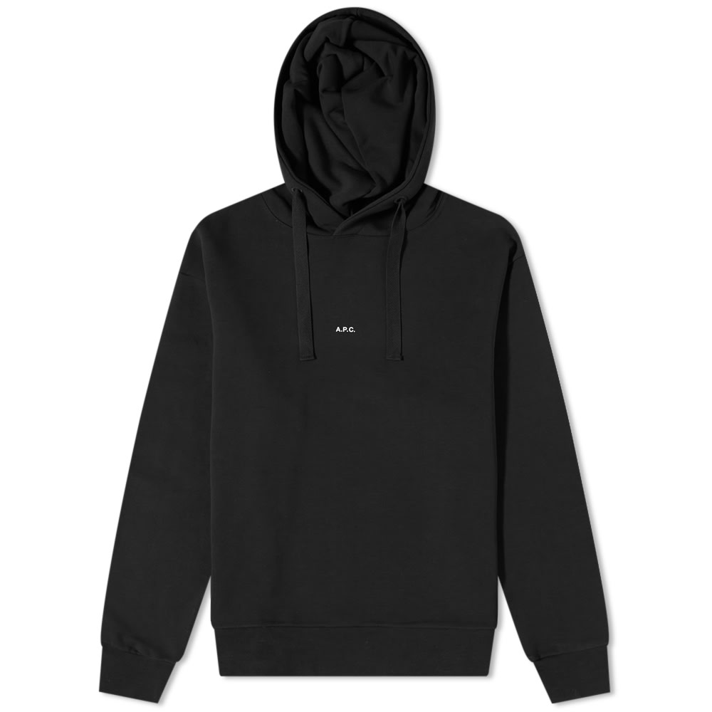 Sweatshirt A.P.C. Larry Logo Hoodie Sort | COEIP-H27622-LZZ, 0