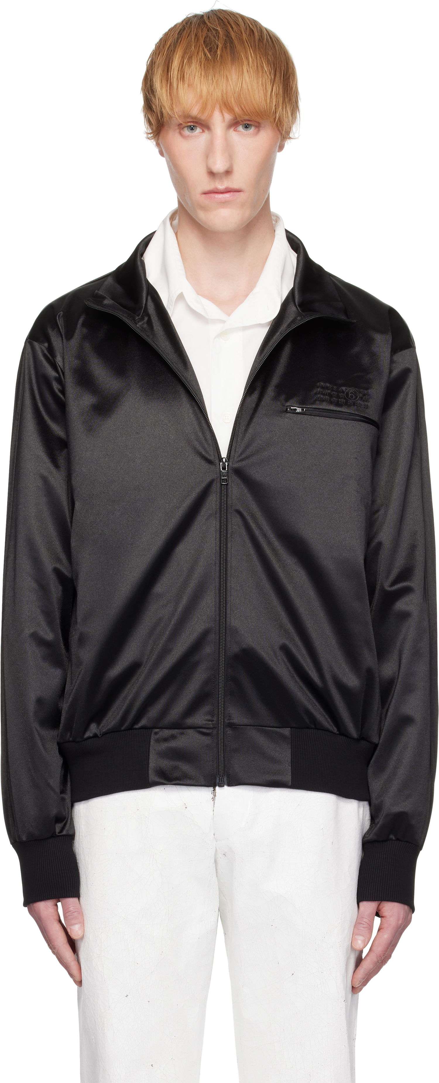 Bomberjakke Maison Margiela MM6 Maison Margiela Embroidered Track Jacket Sort | SH2HG0003 S78140, 0