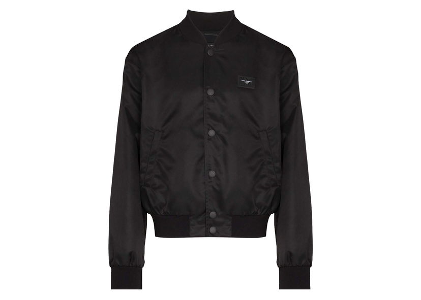 Bomberjakke Dolce & Gabbana DG Plaque Bomber Jacket Black Sort | G9VD2TFUMNQ
