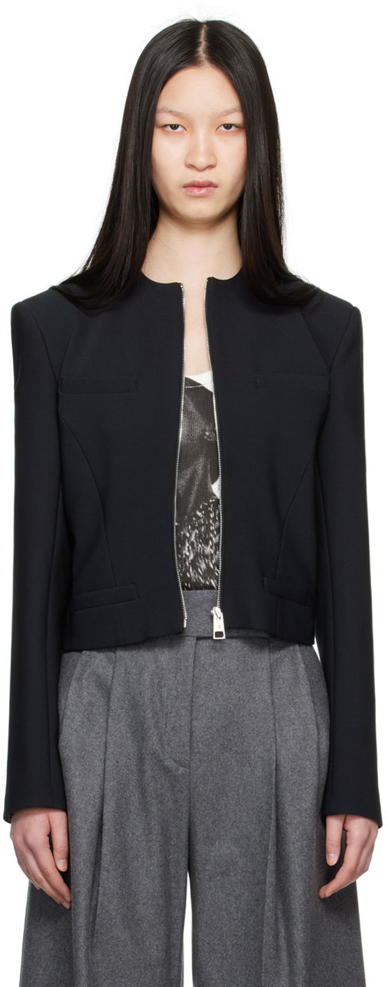Jakke The Attico Attico Zip Cropped Jacket Sort | 248WCG68 E100