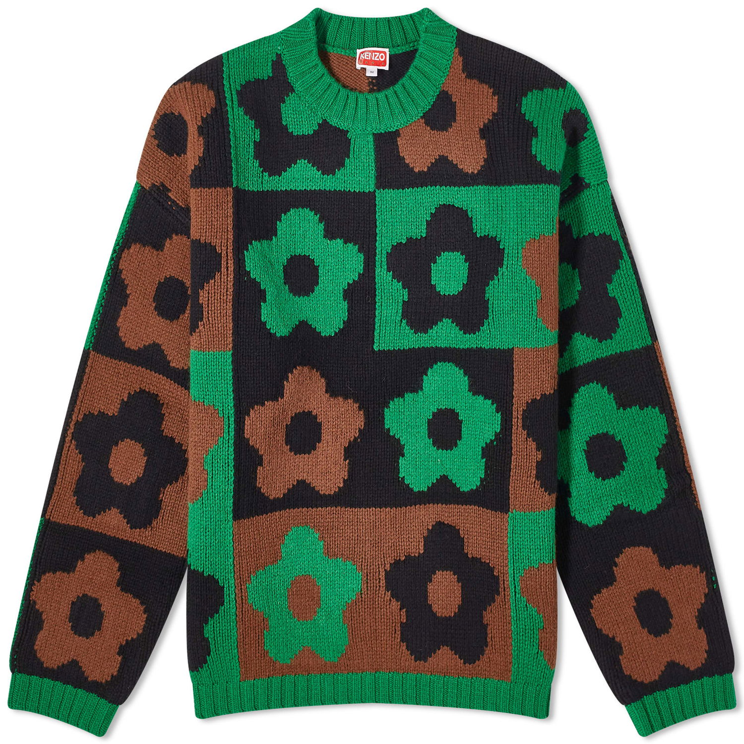 Sweater KENZO Boke Checkerboard Crewneck Grøn | FD65PU4043CH-57, 0