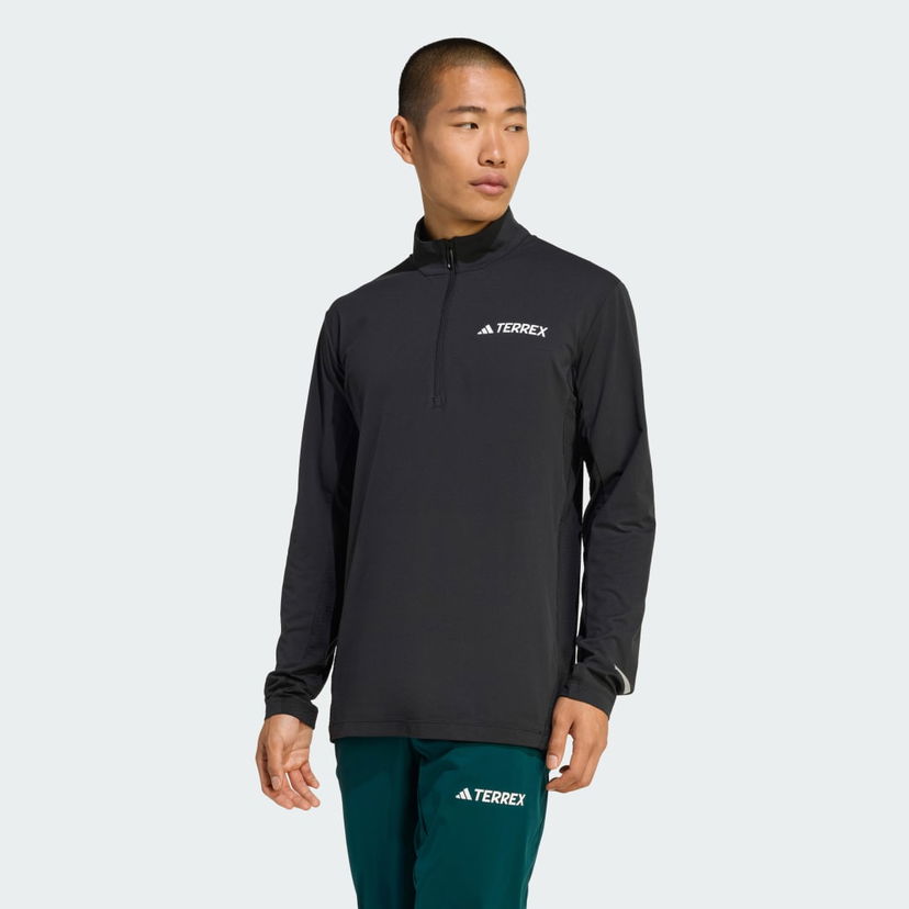 Sweatshirt adidas Performance Terrex Xperior Half-Zip Longsleeve Top Sort | JM7074