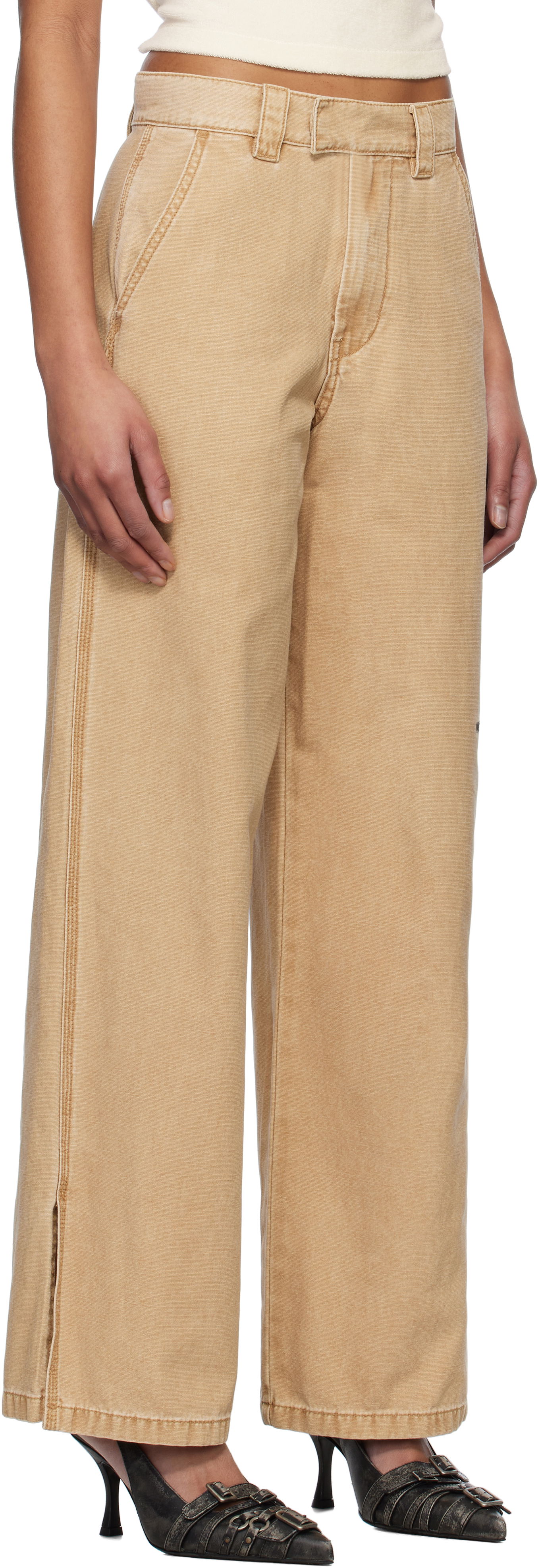 Bukser We11done We11done Work Trousers Beige | WD-PT0-25-288-W-BG, 1