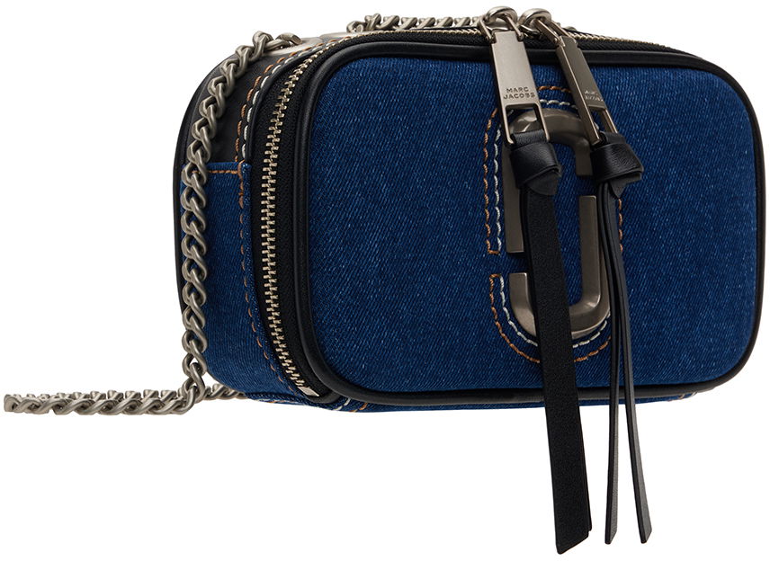 Skuldertaske Marc Jacobs Marc Jacobs 'The Denim Chain Snapshot' Crossbody Bag Blå | 2F4HCR027H05, 1