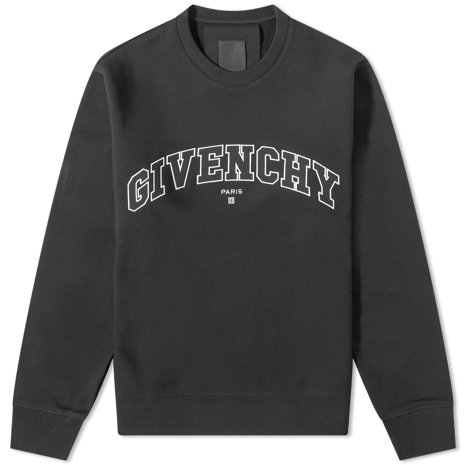 Sweatshirt Givenchy College Embroidered Logo Crew Sweat Black Sort | BMJ0H63Y78-001, 0