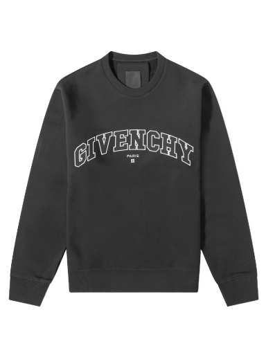 Sweatshirt Givenchy College Embroidered Logo Crew Sweat Black Sort | BMJ0H63Y78-001