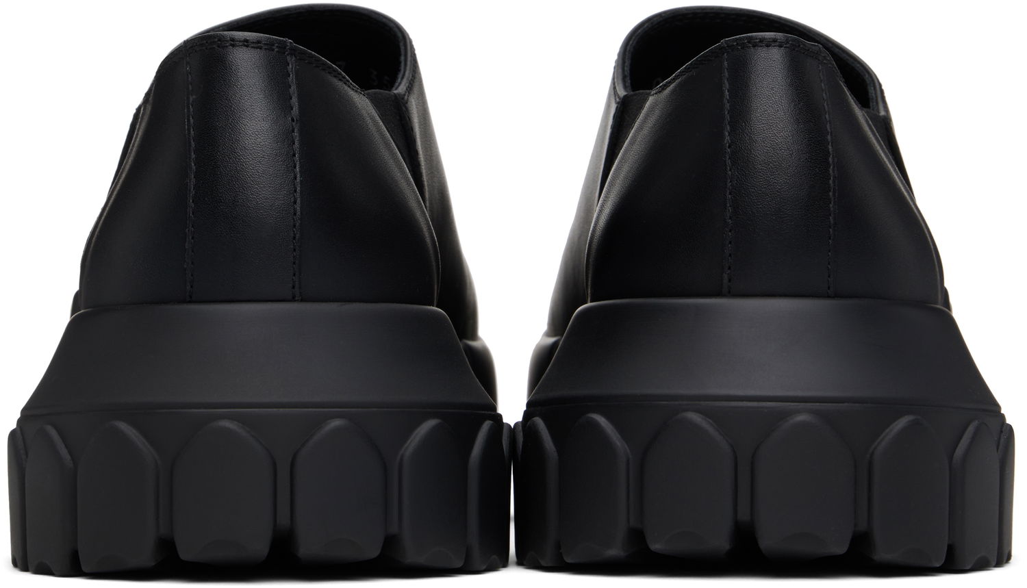 Tøj Rick Owens Rick Owens Hollywood Slip On Tractor Loafers Sort | RP01E7887 LOO, 1