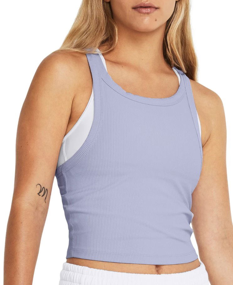 Tanktop Under Armour Women's Ribbed Crop Tank Lilla | 1384008-539