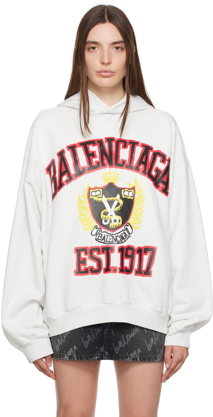 Sweatshirt Balenciaga DIY College Hvid | 744463 TOVK2, 0