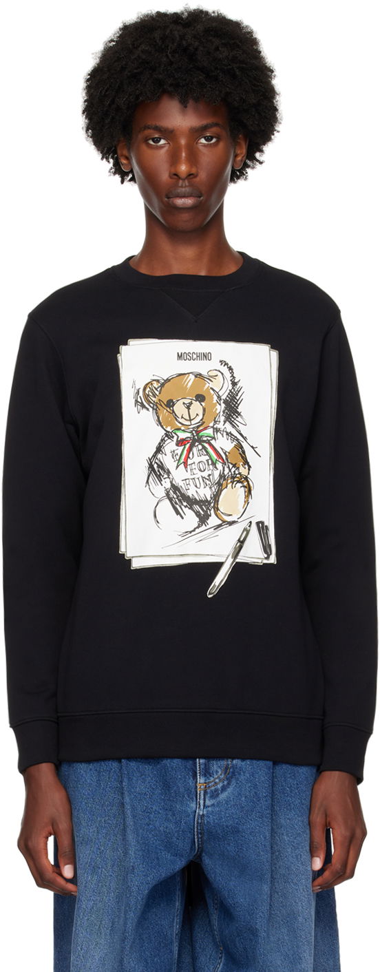 Sweater Moschino Teddy Bear Sweatshirt Sort | 242ZZV171152281555