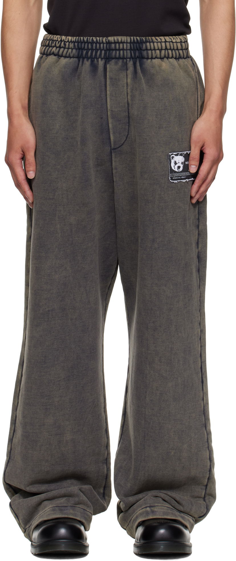 Joggingbukser We11done We11done Teddy ID Jersey Sweatpants Grå | WD-TA2-25-707-U-CH