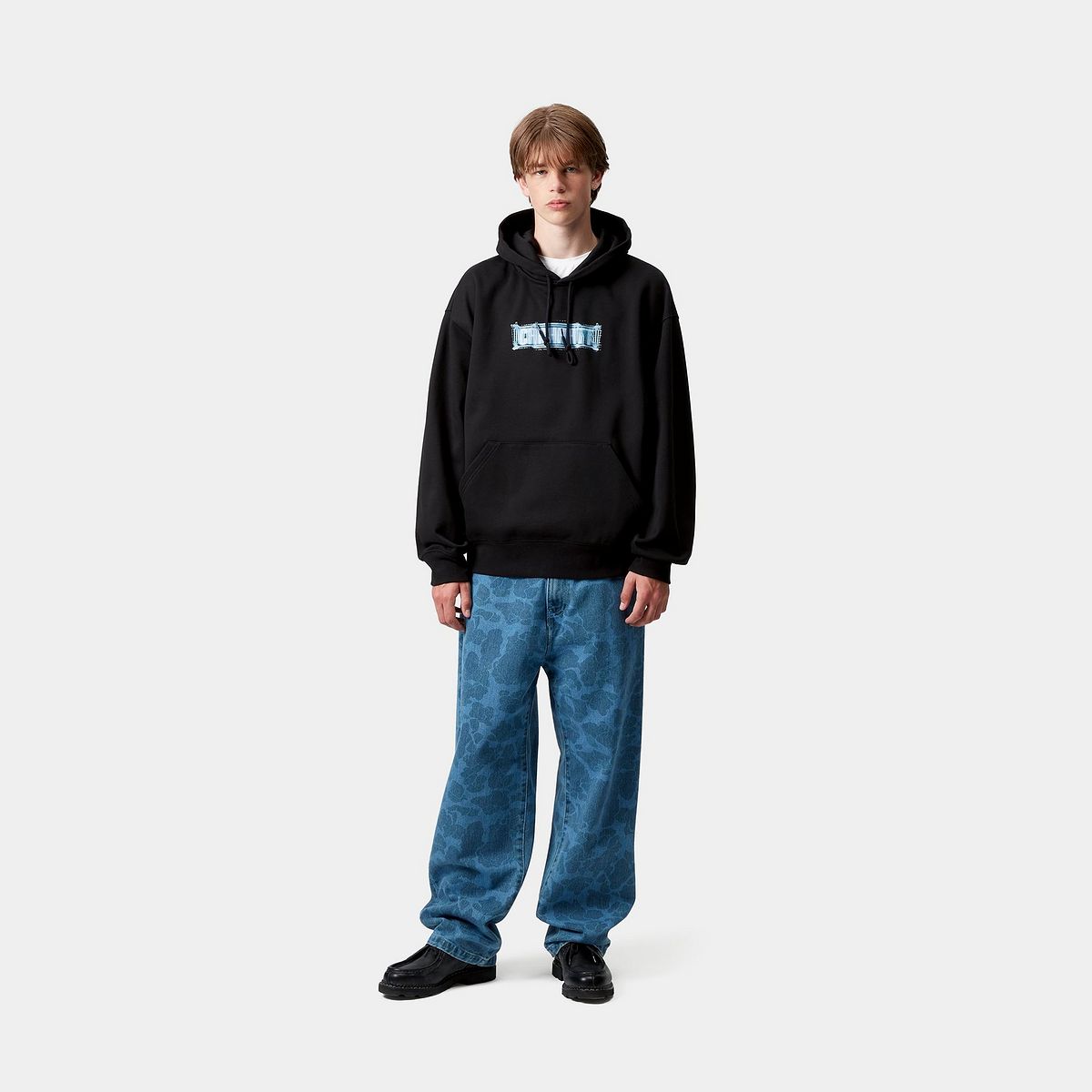 Sweatshirt Carhartt WIP Hooded Electric Boogie Sweatshirt Sort | I035610_4, 1
