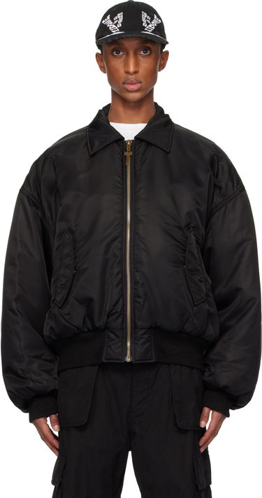 Bomberjakke We11done Collar Bomber Jacket Sort | WD-JP3-24-023-U-BK, 0