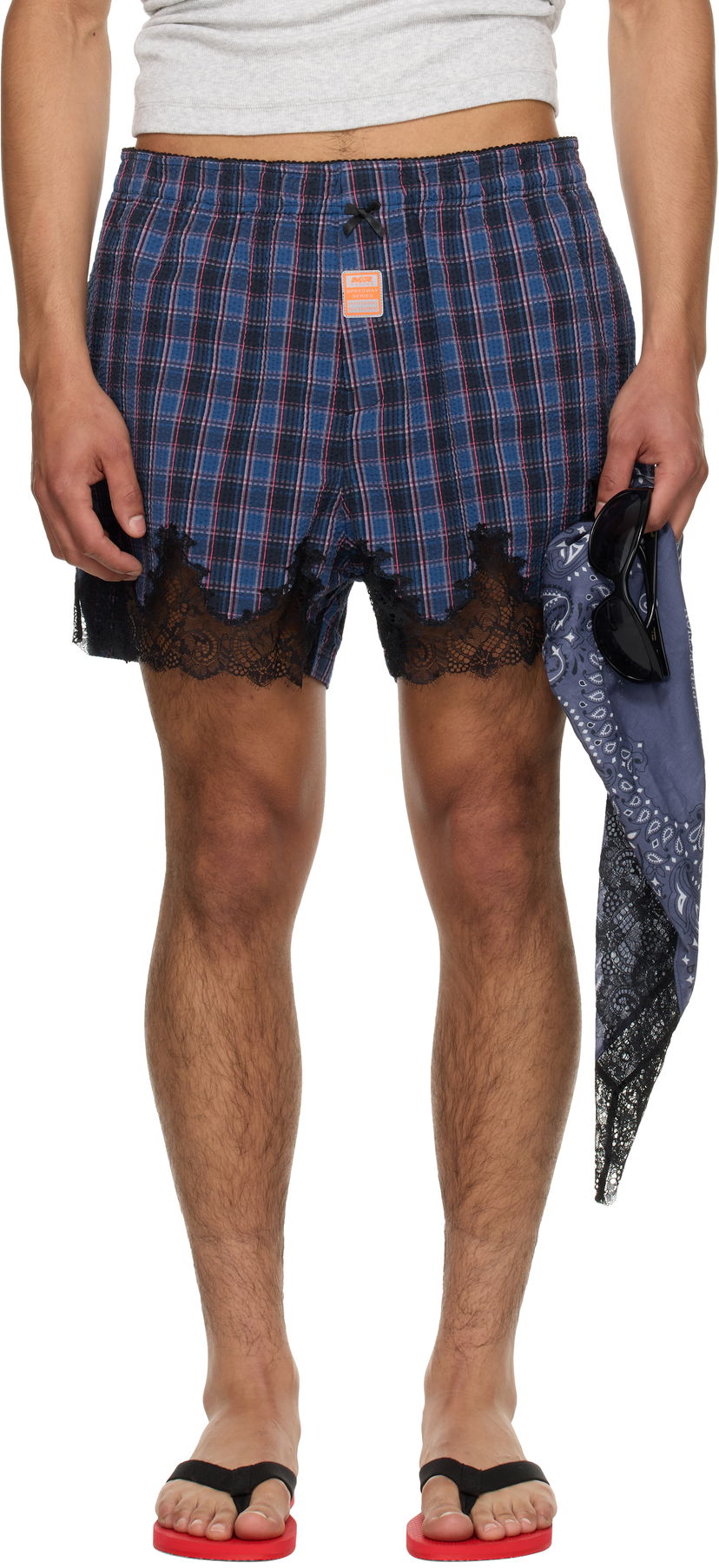 Boksere Martine Rose Martine Rose Exclusive Knickers Shorts Blå | 833WS28527