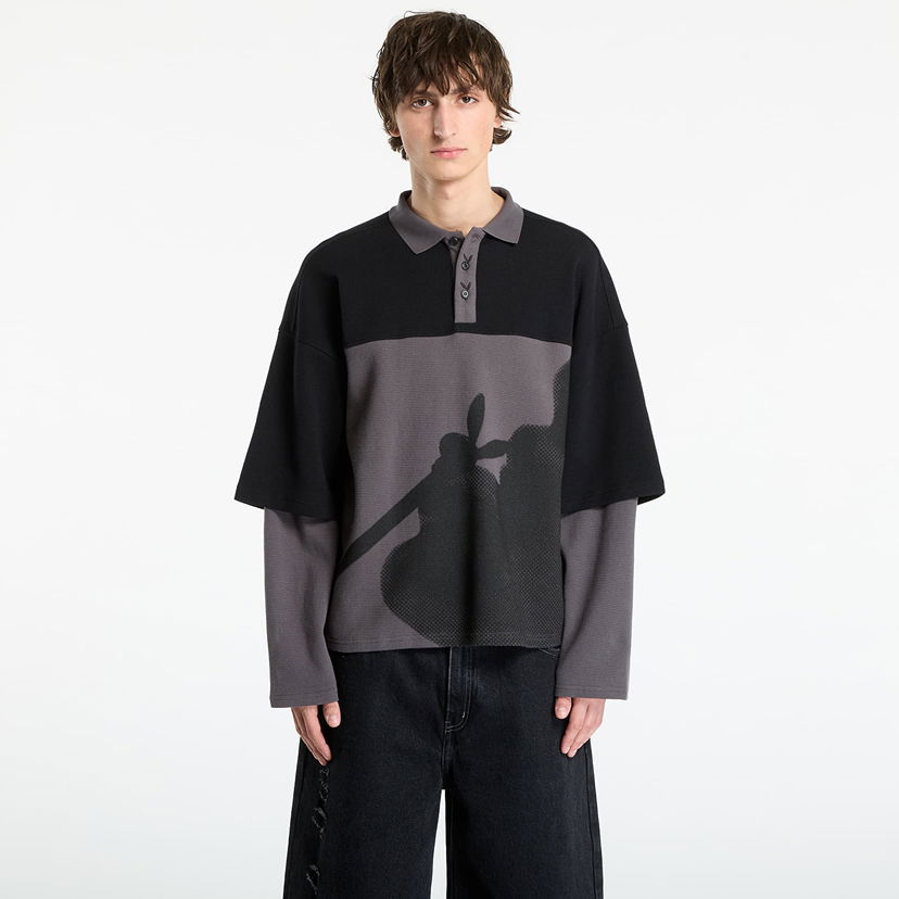 T-shirt Footshop Playboy x FTSHP Double Sleeve Polo UNISEX Black Sort | FTSHP_506